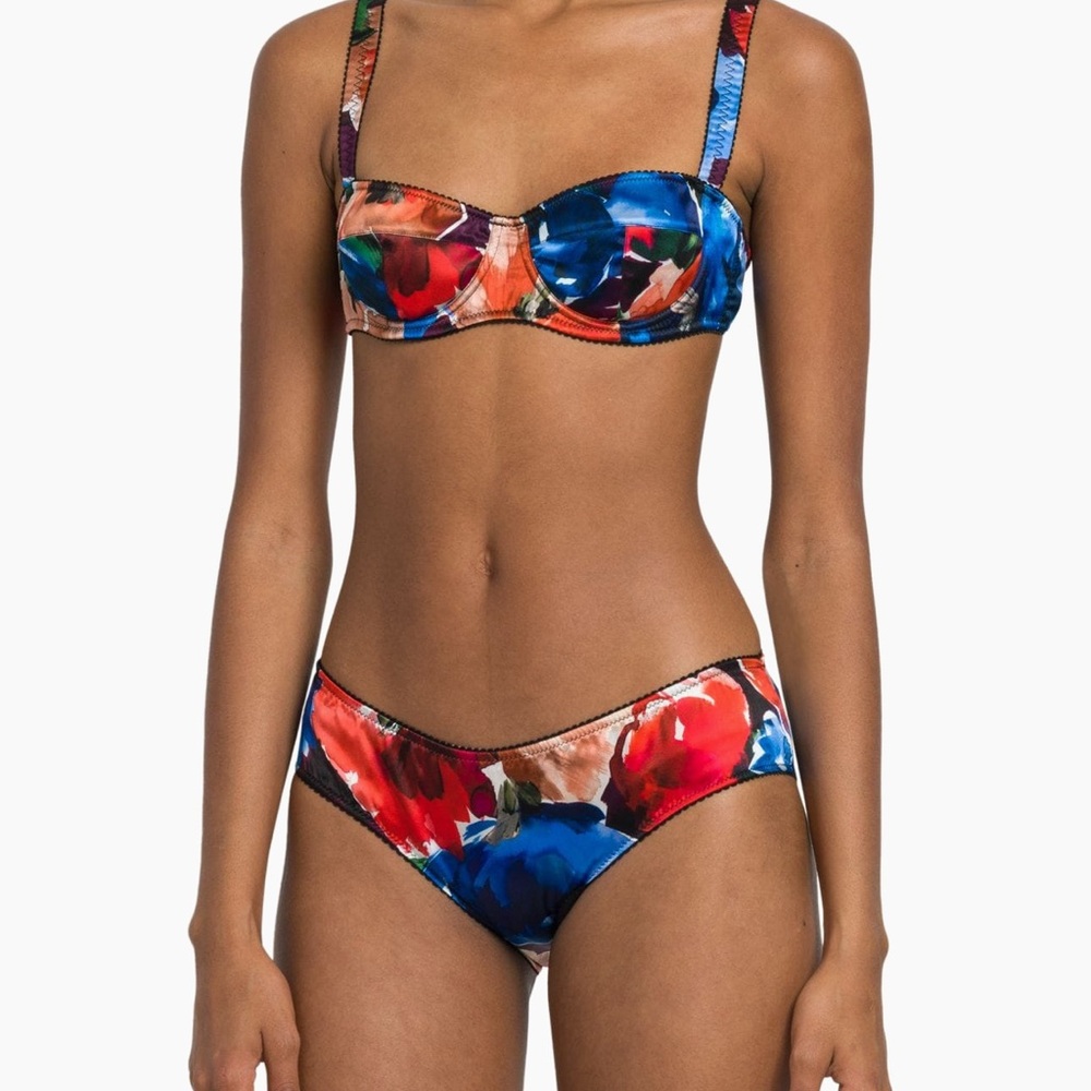 Dolce & Gabbana Blue and Red Bikini Set